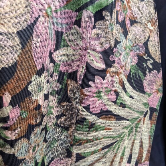 Vintage 90s Tapestry Vest Womens Large Floral Sleeveless Boho Grunge Top - Picture 6 of 6